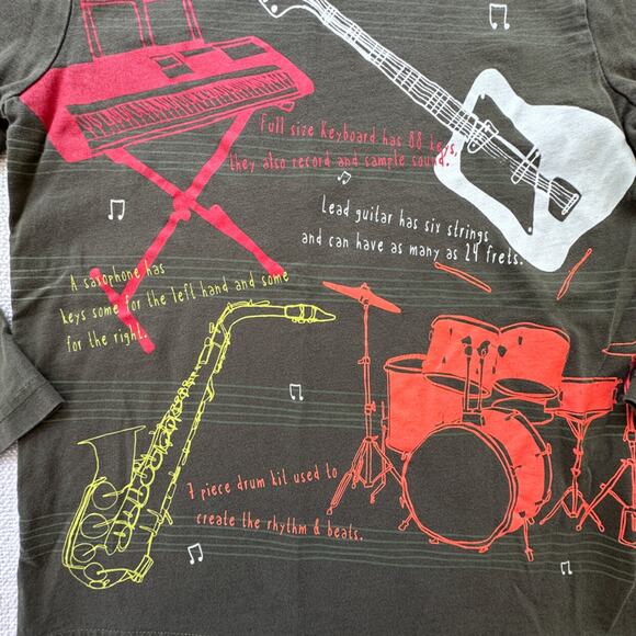 Mini Boden Green Rock Band Graphic Tee - Picture 2 of 5